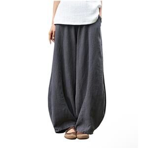 $40 New IXIMO cotton Linen Barrel Pants - S Grey